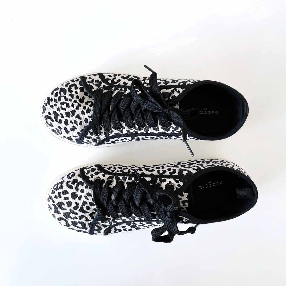 Leopard Print Low-Top Sneakers - Black &  light gray - Picture 6 of 6